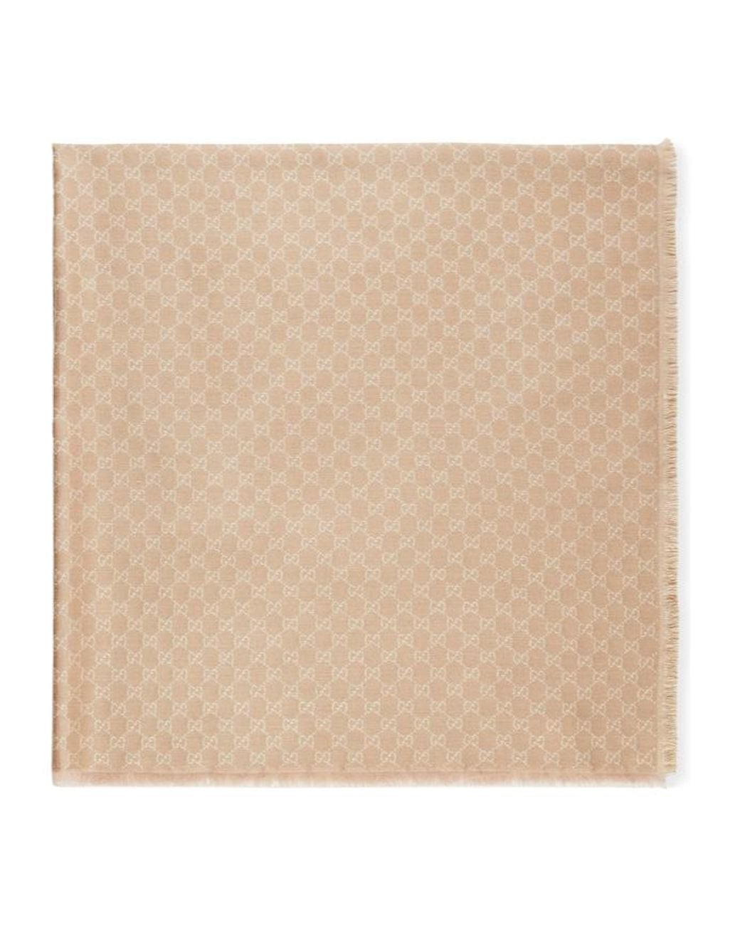 Gucci Natural Gg Printed Shawl