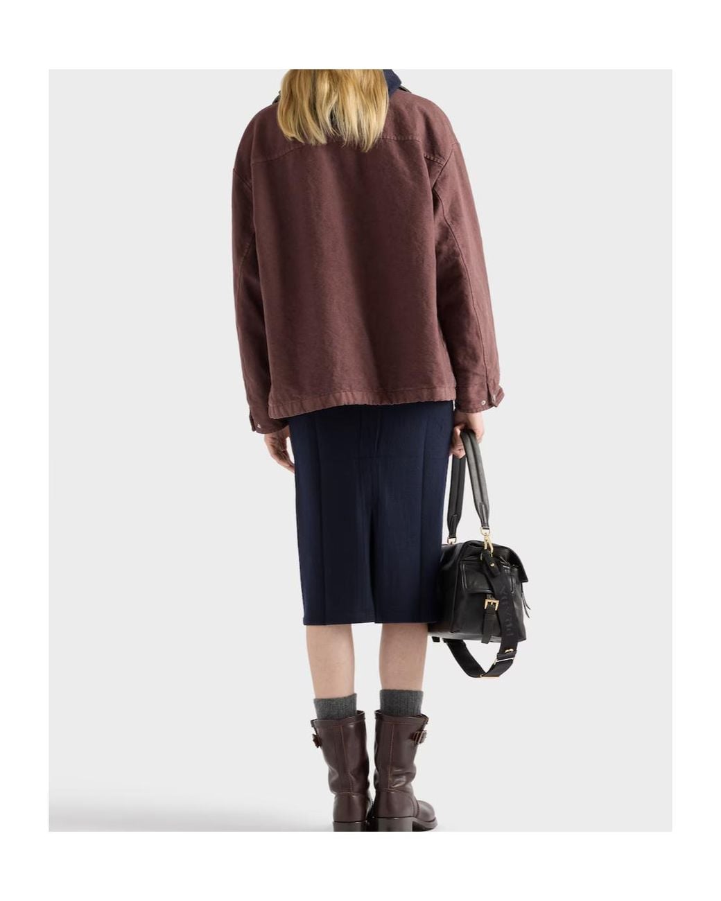 Prada Brown Old Canvas Caban Jacket