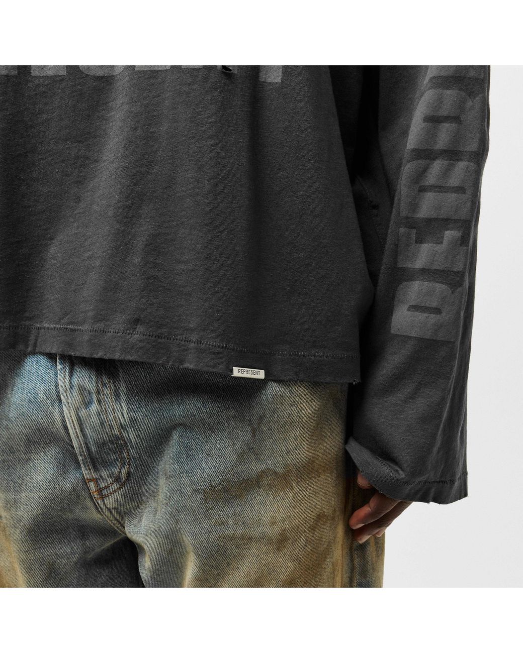 Represent Gray Long-Sleeve T-Shirt for men