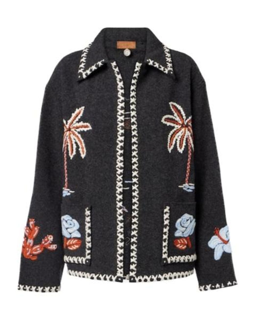 Alanui Black Remember Me Virgin Wool Jacket