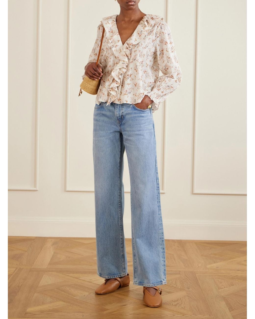 Doen Natural Silk Floral Shirt