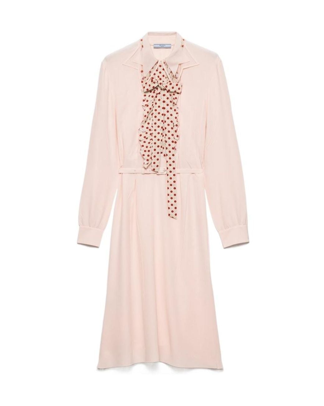 Prada Pink Embroidered Marocain Dress