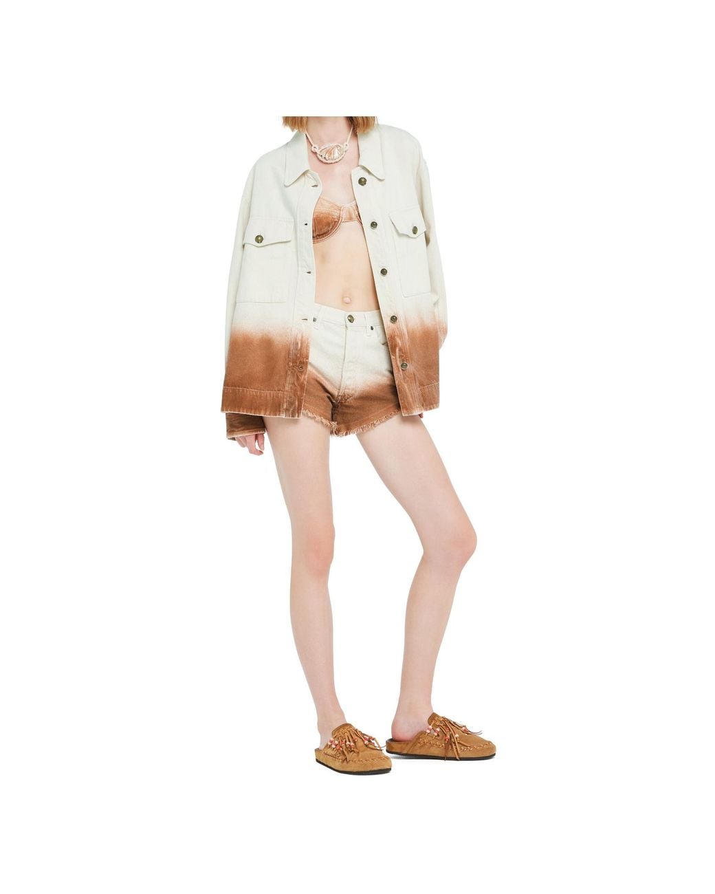 Alanui White Long Sleeved Shades Of Eden Jacket