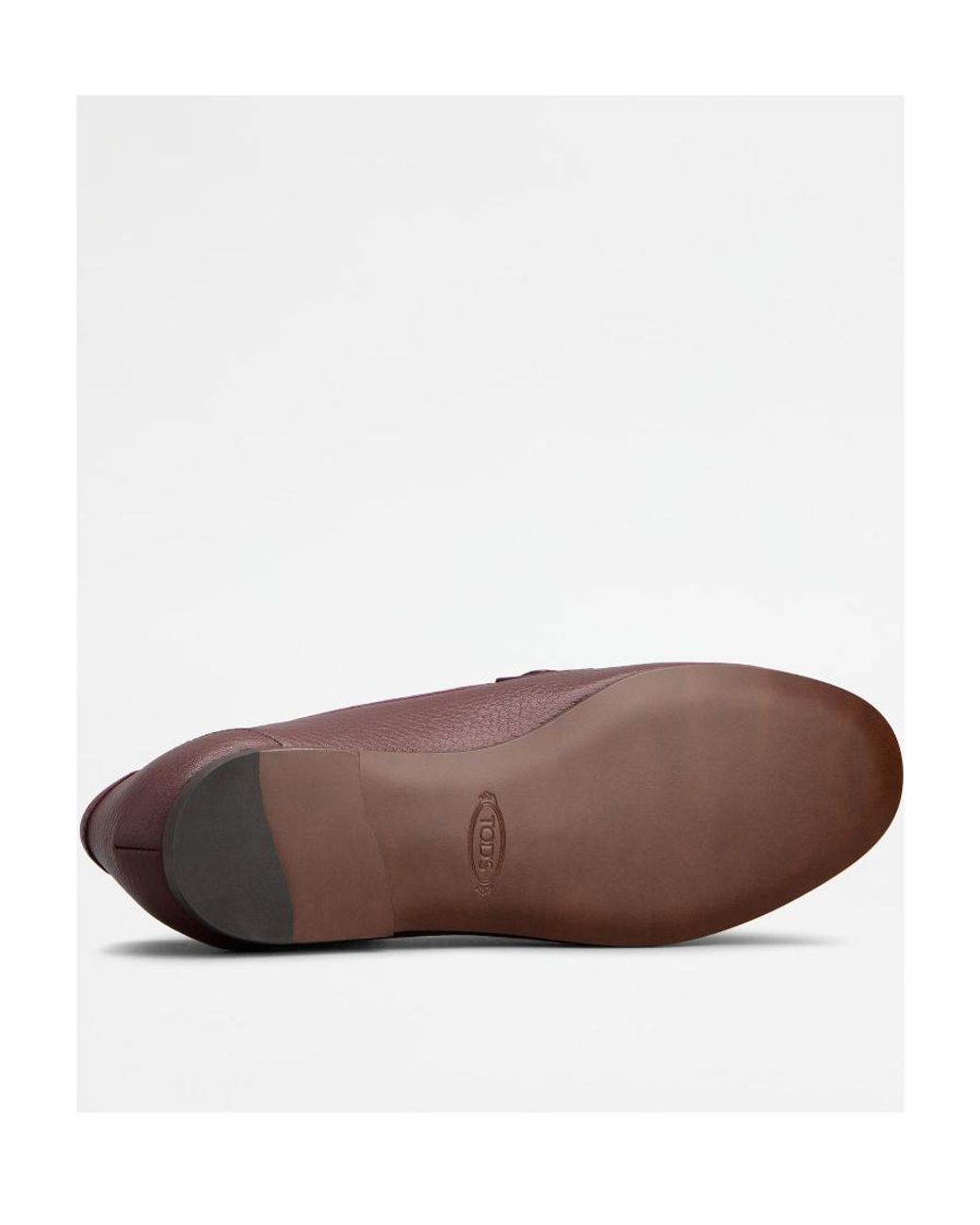 Tod's Brown Logo Plaque Almond Toe Loafers