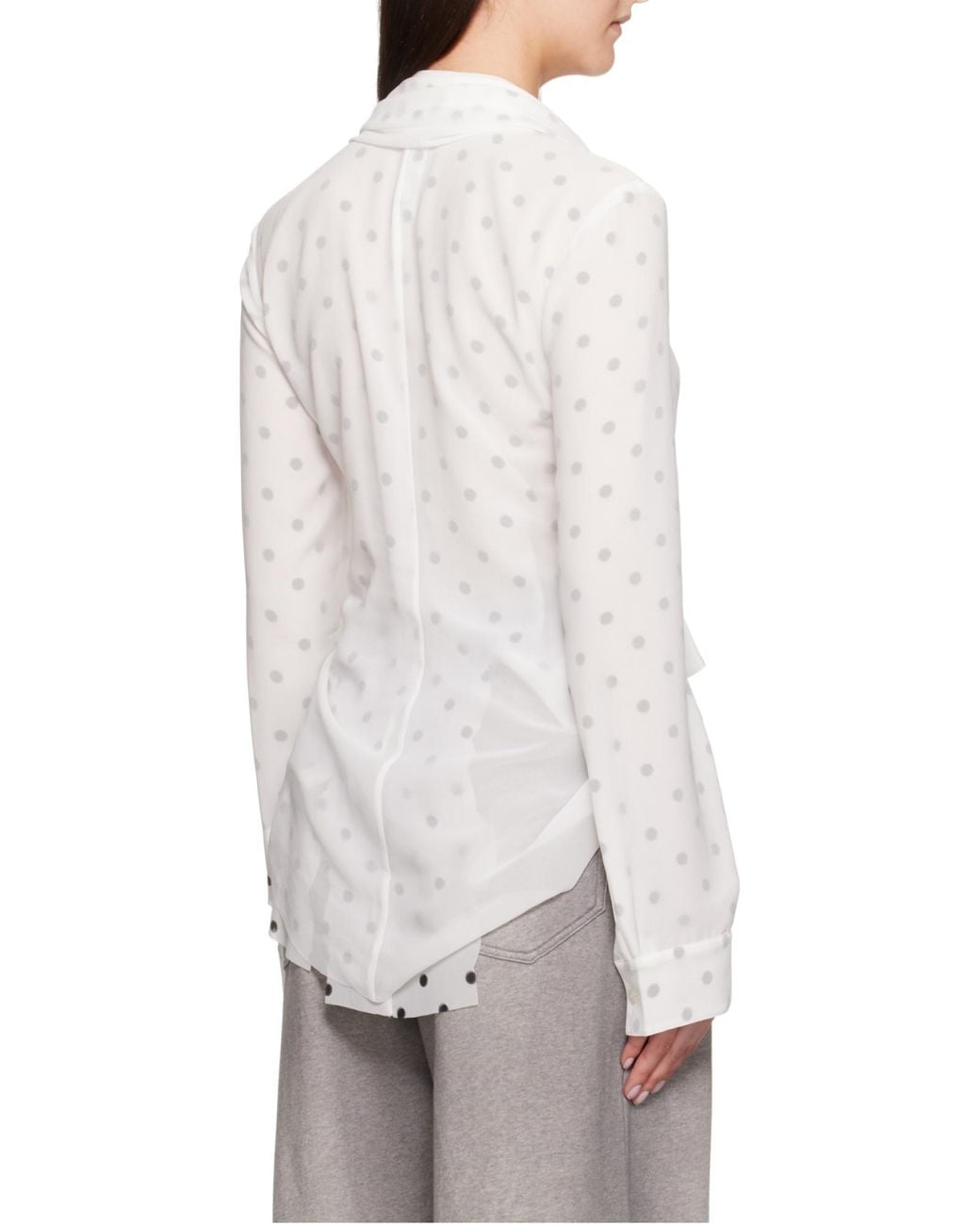 Acne White Layered Blouse