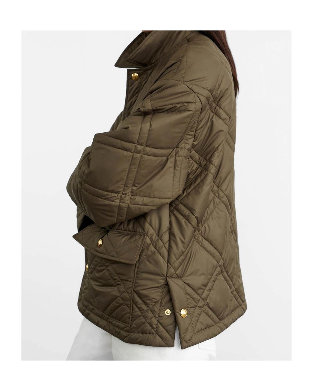 Nili Lotan Green Quilted Casual Jacket