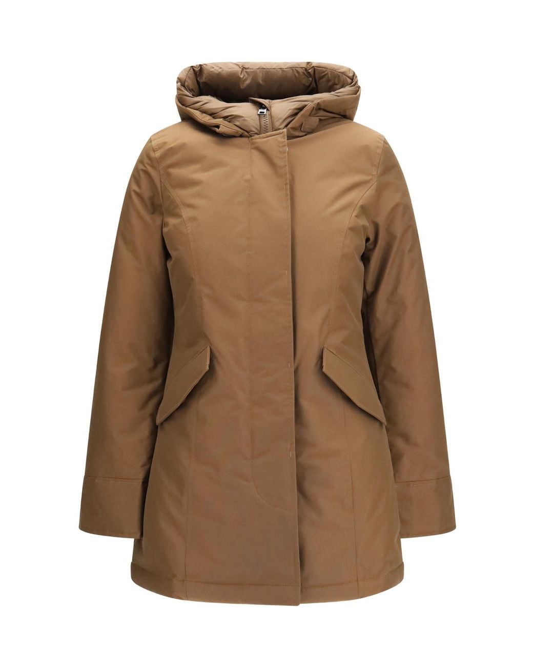 Woolrich Brown Hooded Padded Arctic Parka Coat