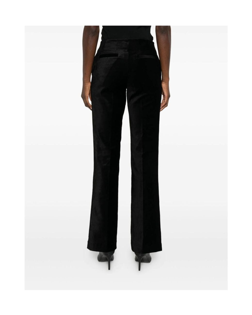 Forte_forte Black Casual Pants With Belt Loops