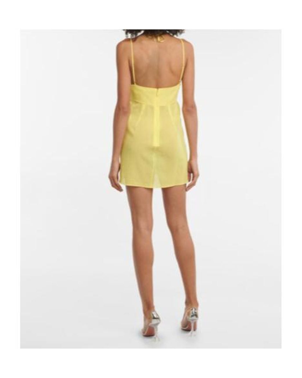 Nensi Dojaka Yellow Cutout Halterneck Minidress