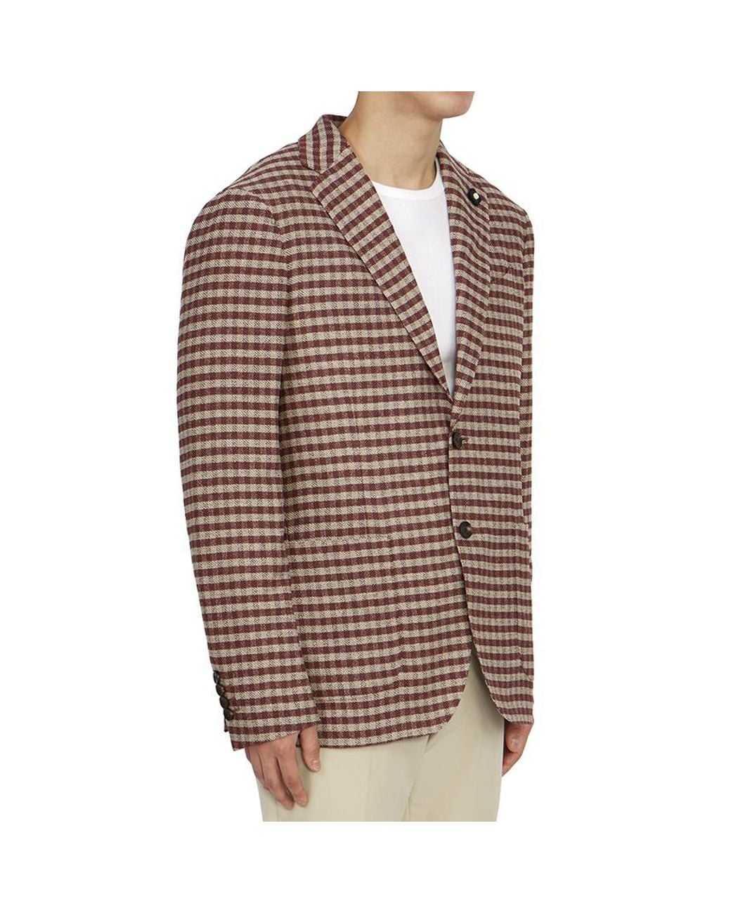 Lardini Brown Long Sleeved Suit Jacket for men