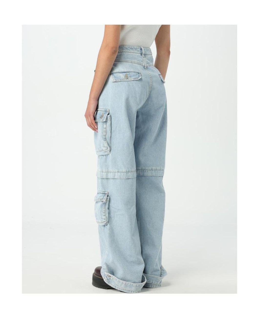 ICON DENIM Blue Rosalia Wide-Leg Cargo Jeans