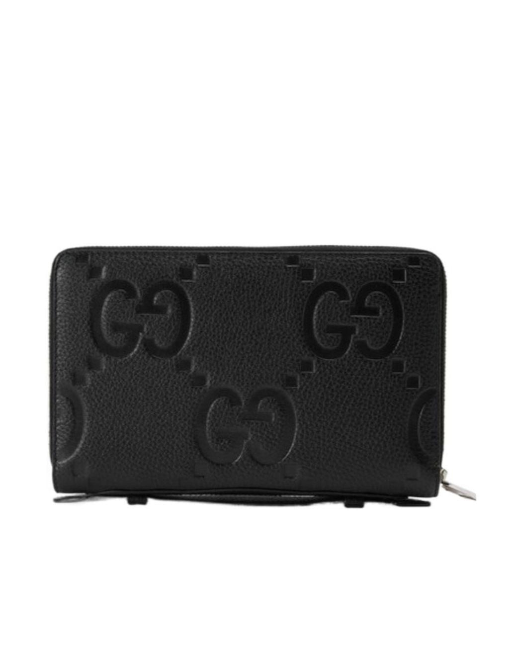 Gucci Black Jumbo Gg Zip-Up Document Case for men