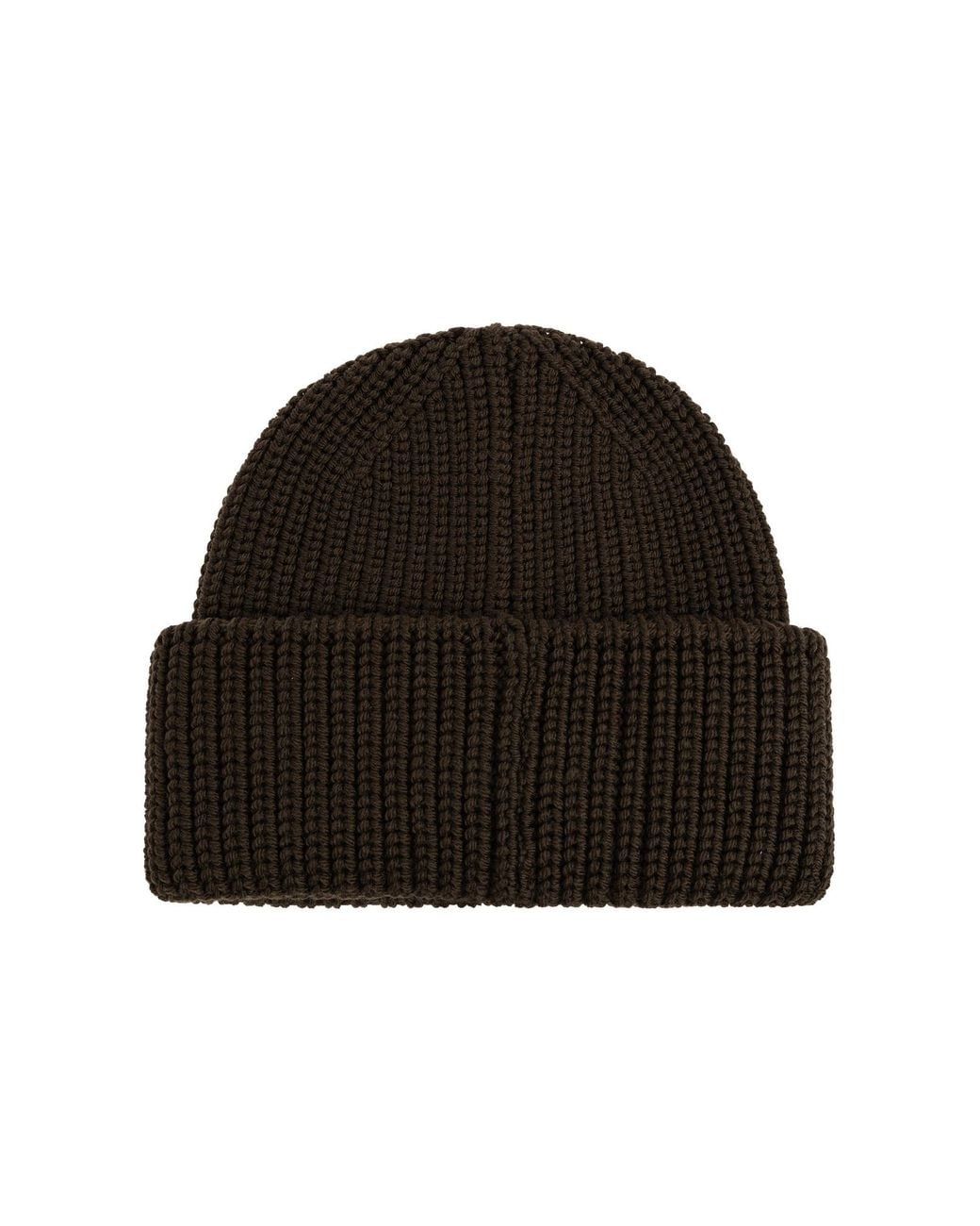 DSquared² Black Ribbed Logo Beanie Hat for men
