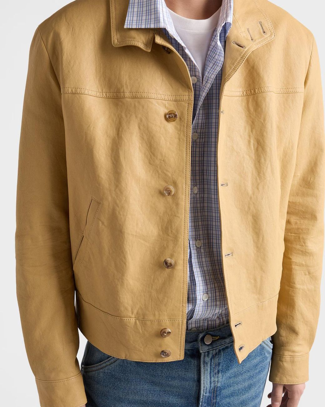 Prada Natural Nappa Leather Jacket for men