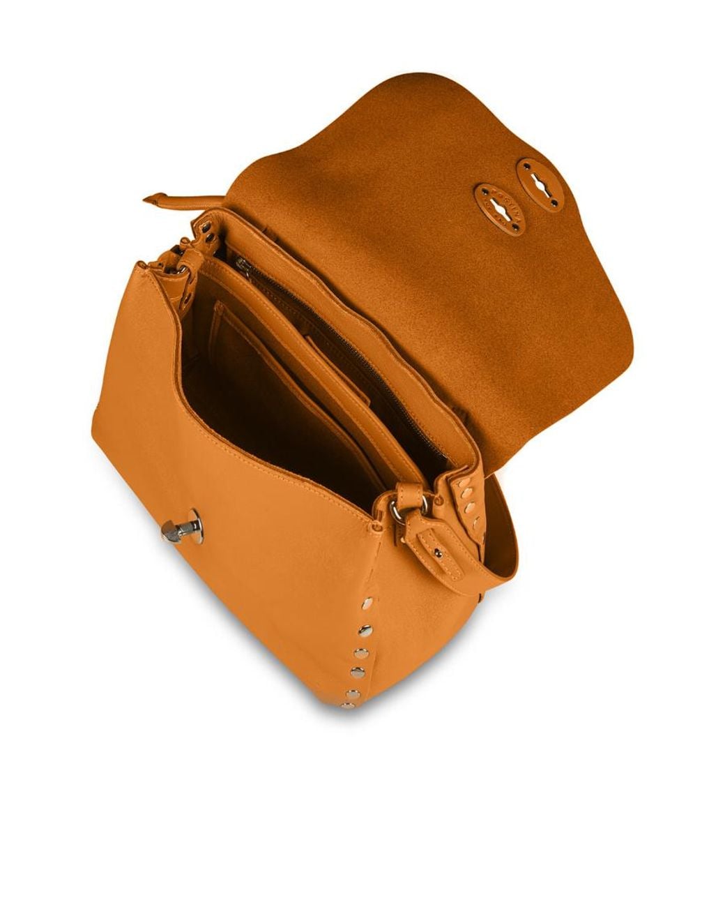 Zanellato Orange Logo Shoulder Bag