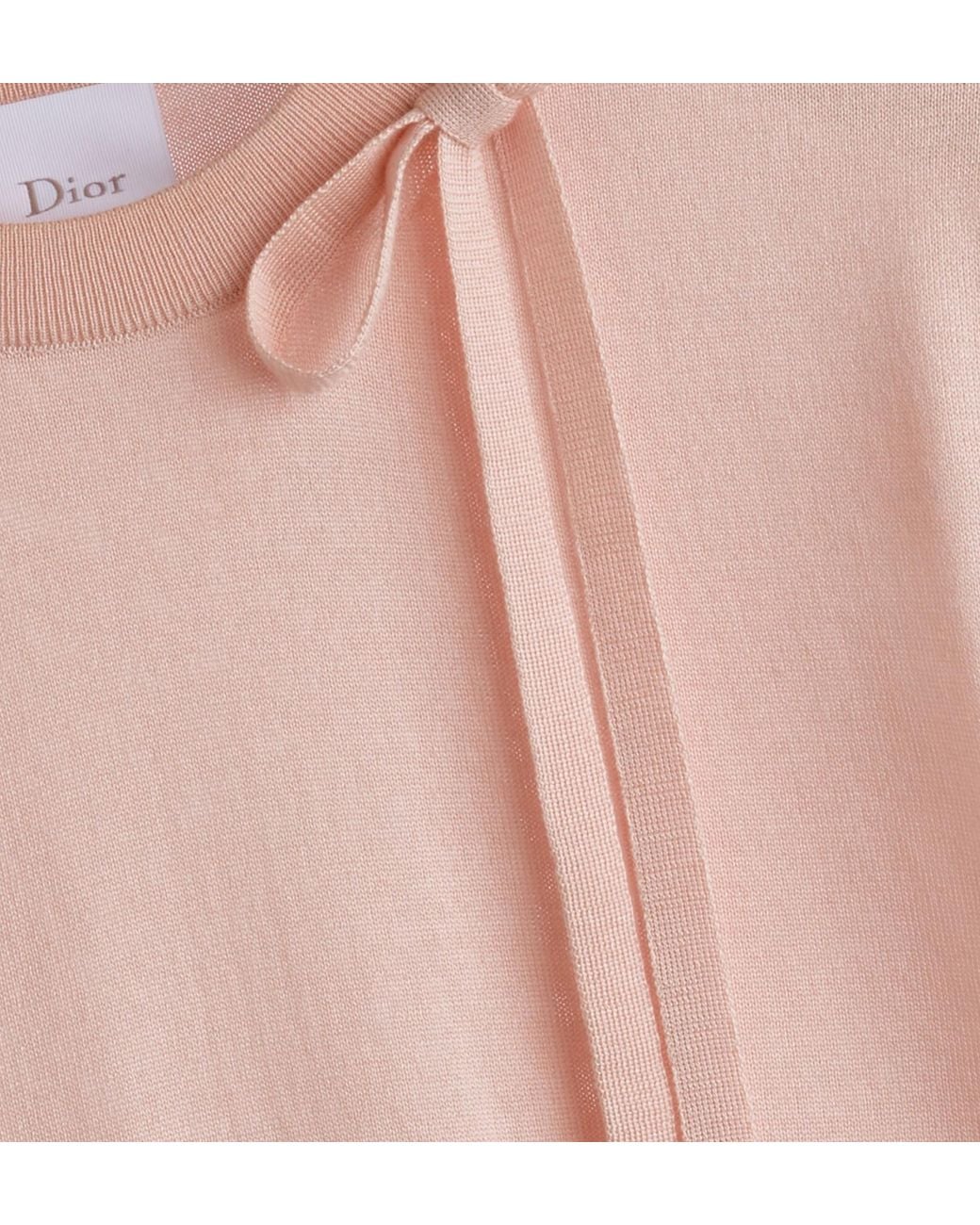 Dior Pink Short-Sleeved Fitted Sweater