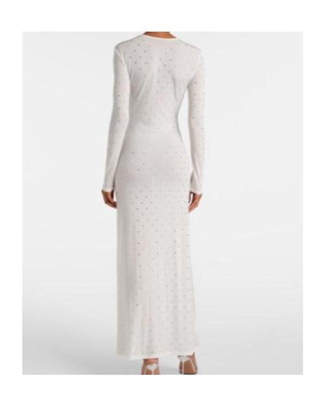 Rabanne White Bridal Crystal-Embellished Maxi Dress