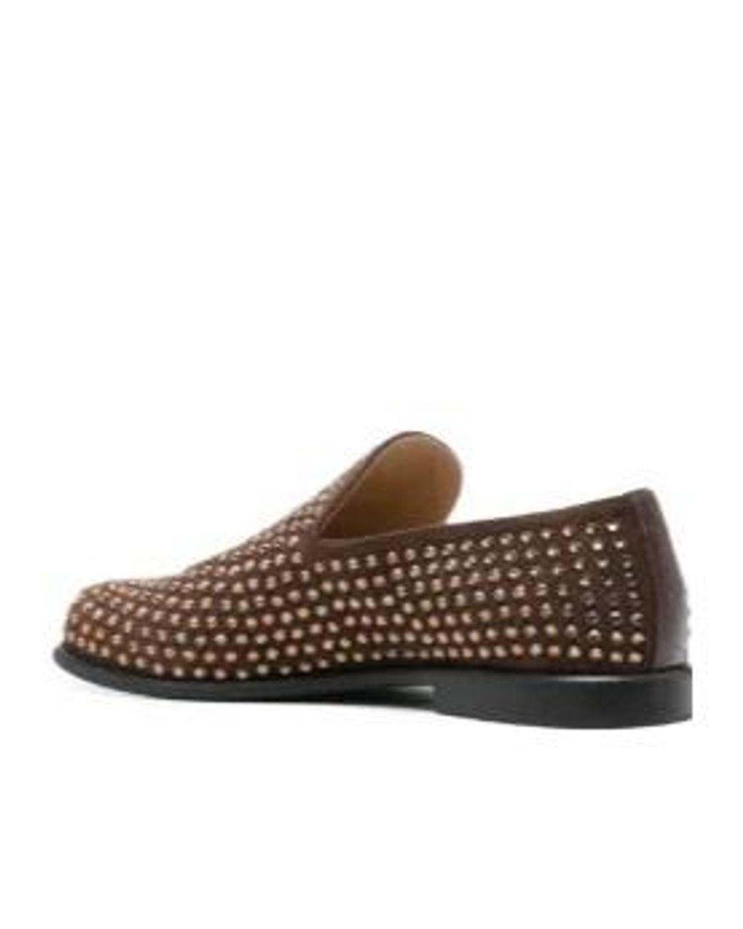 J.W. Anderson Brown Crystal-Embellished Loafers