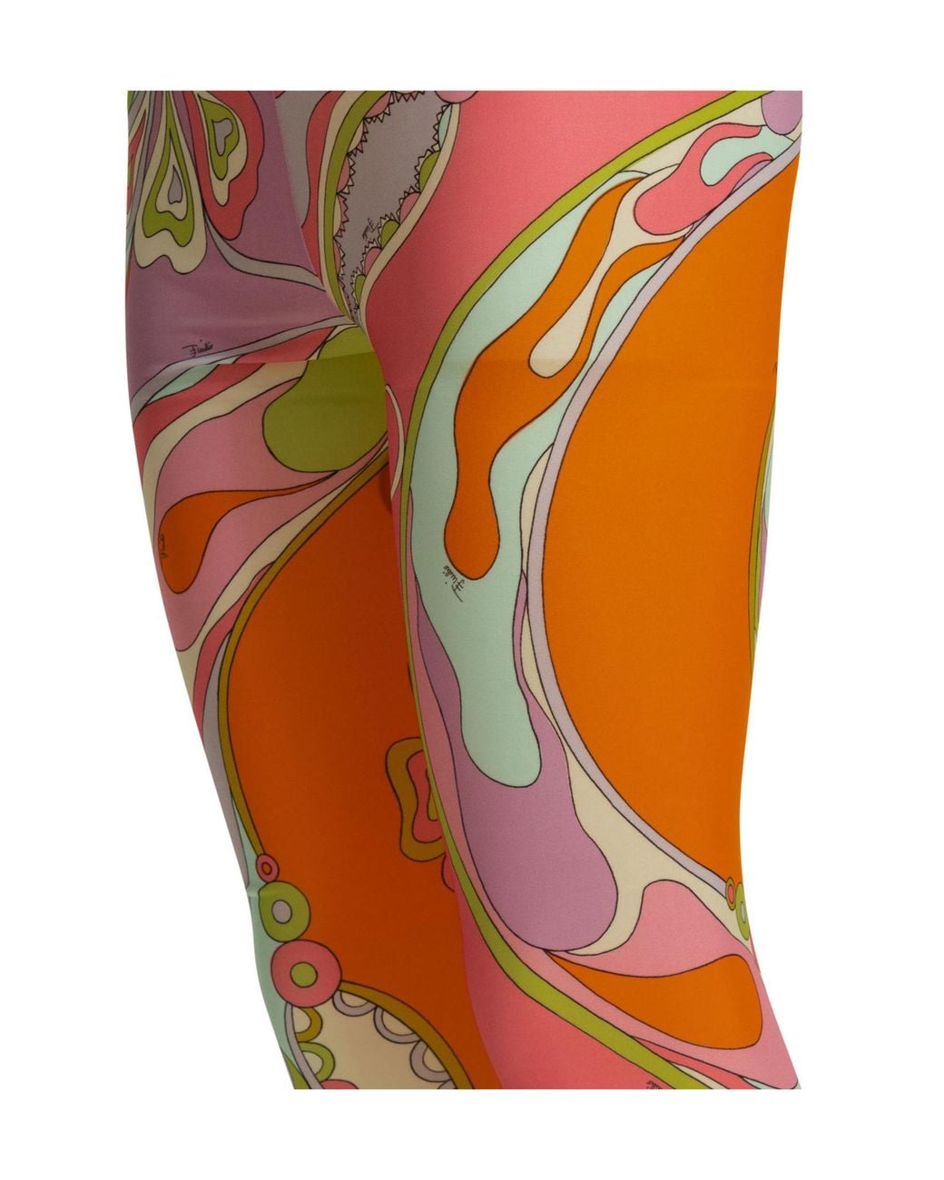 Emilio Pucci Red Pucci Orchidee Printed Leggings