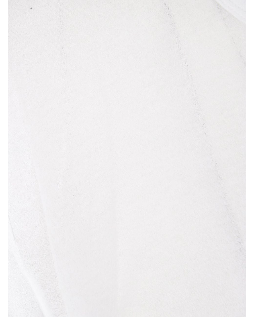 James Perse White Scallop-Edge Cotton T-Shirt