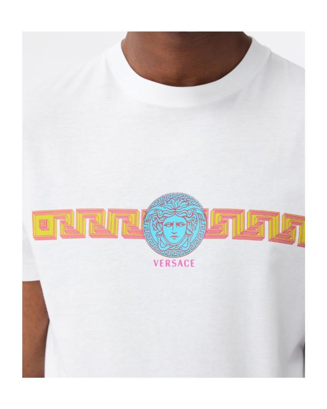 Versace White Medusa Graphic T-Shirt for men