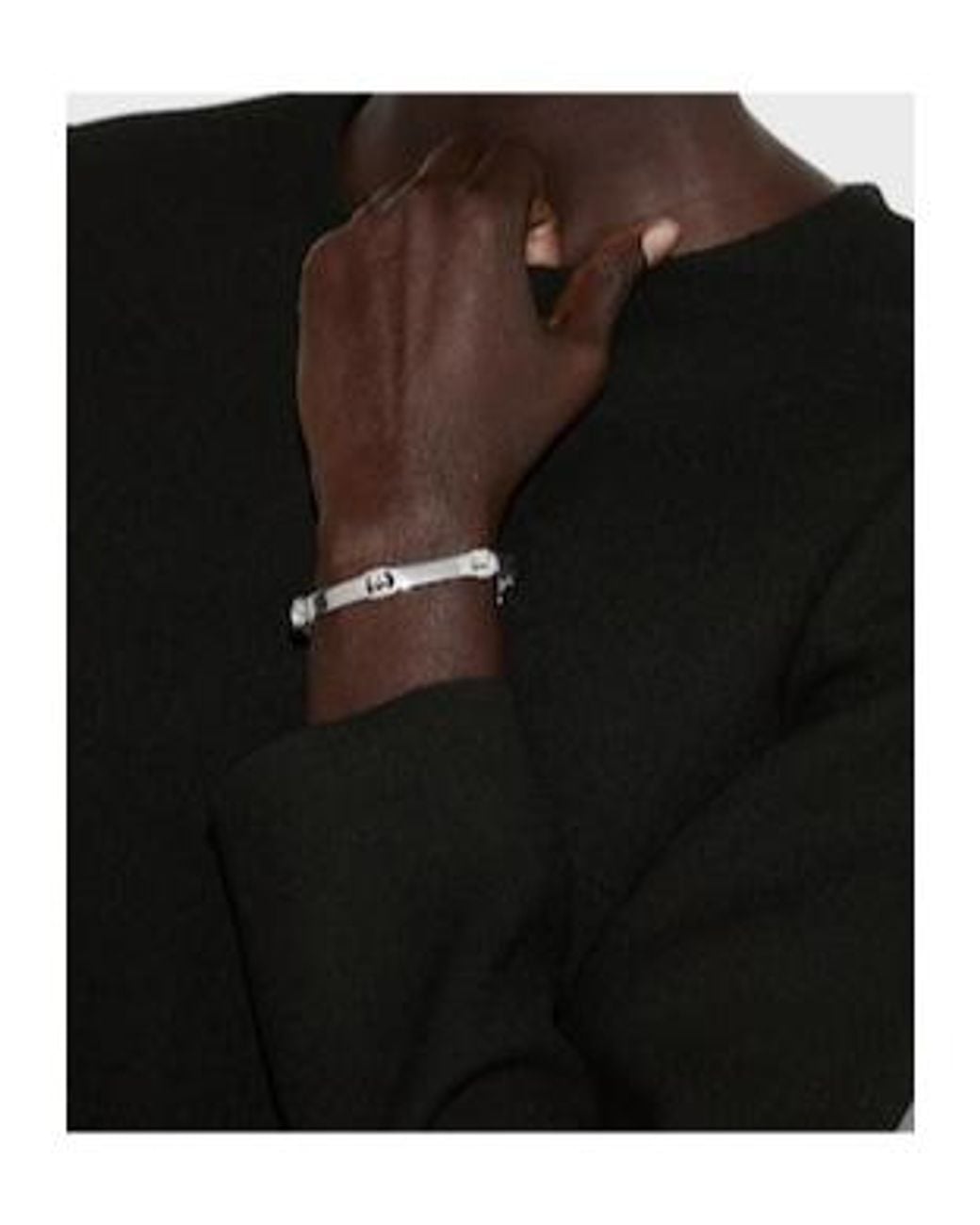 Gucci White Interlocking Bangle Bracelet