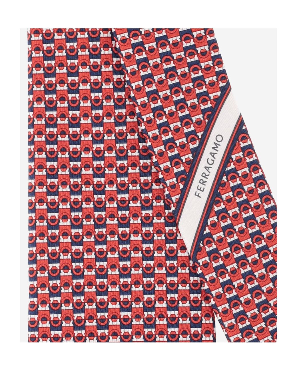 Ferragamo Purple Ferragamo Gancini Bicolor Print Tie for men