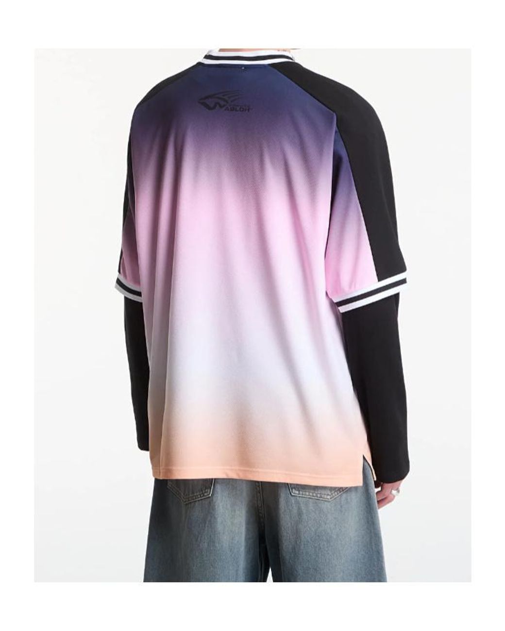 Off-White c/o Virgil Abloh Multicolor Degradé-Effect Soccer T-Shirt for men