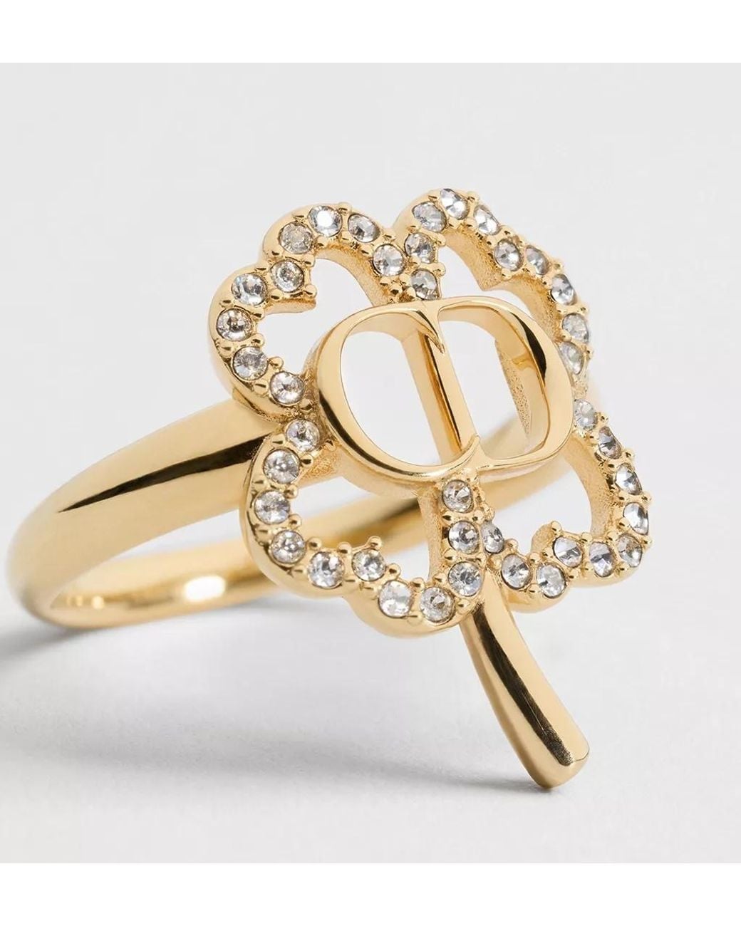 Dior Metallic Four-Leaf Clover Ring