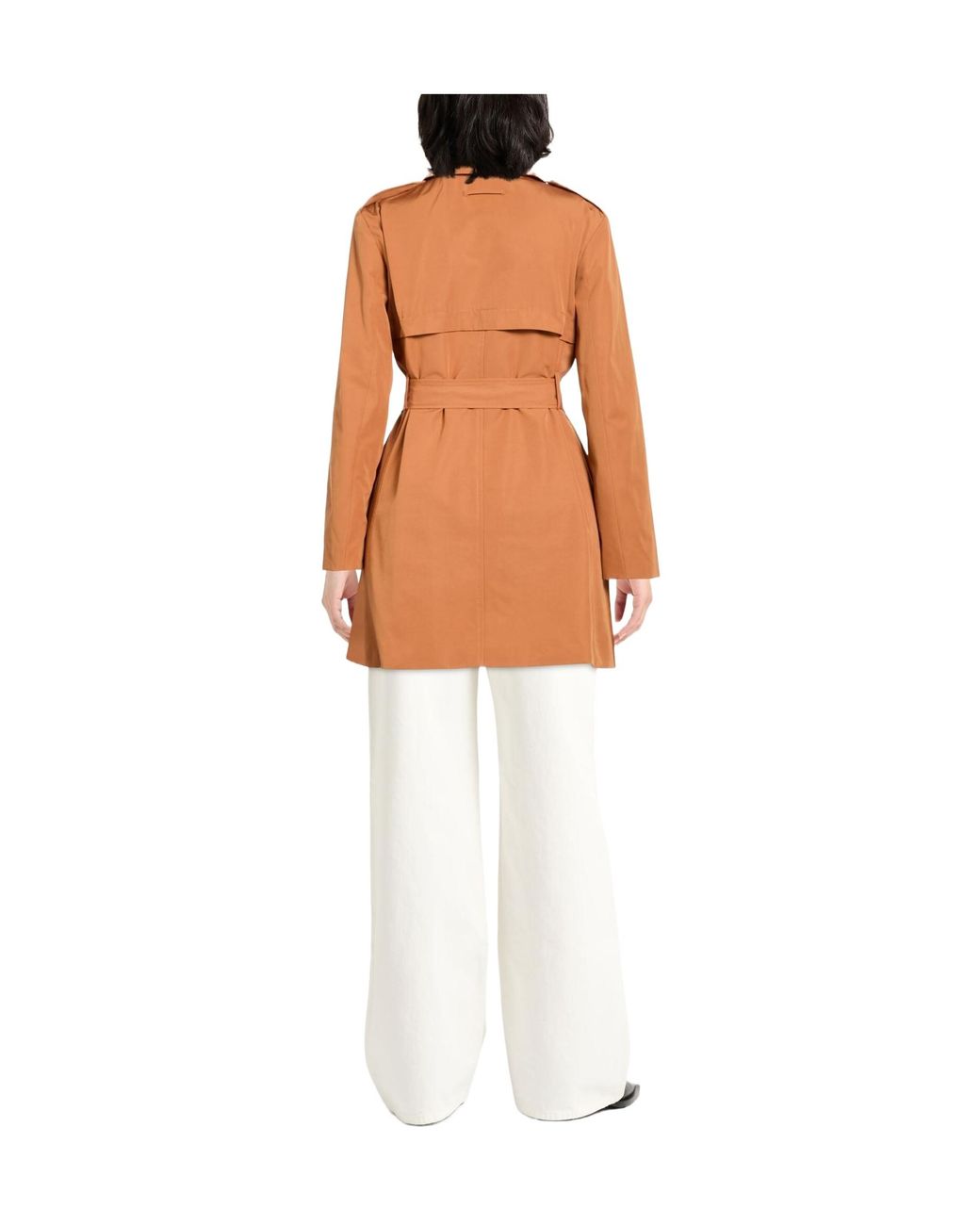 MAX&Co. Orange Solid Color Full-Length Jackets