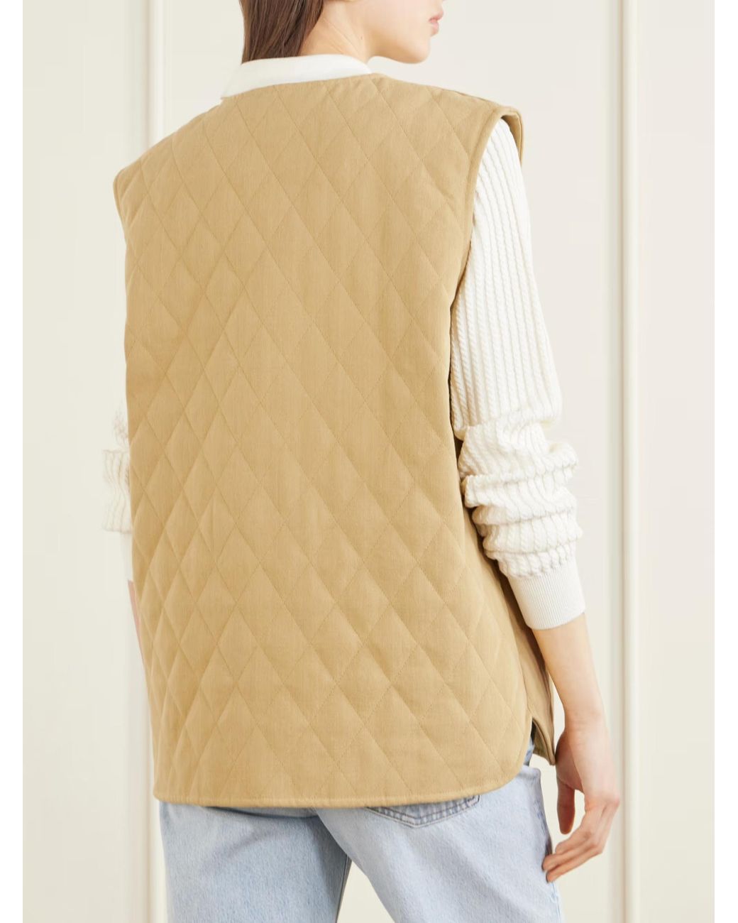 Blazé Milano Natural Ghost Suffolk Quilted Cotton Vest