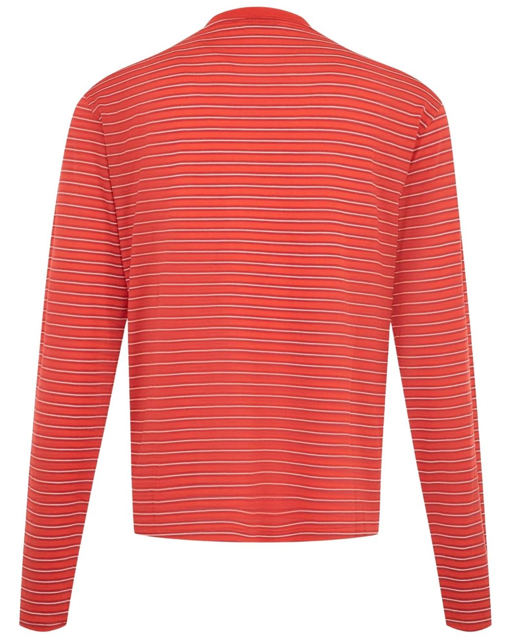 Auralee Red Striped Long-Sleeve T-Shirt