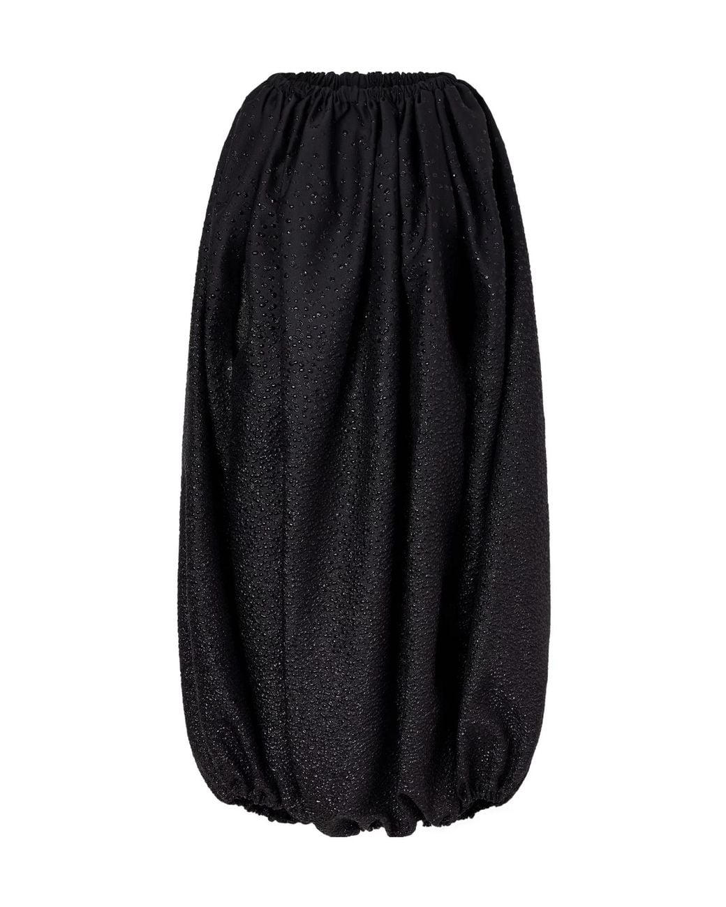 Comme des Garçons Black Gathered Cloqué Midi Dress
