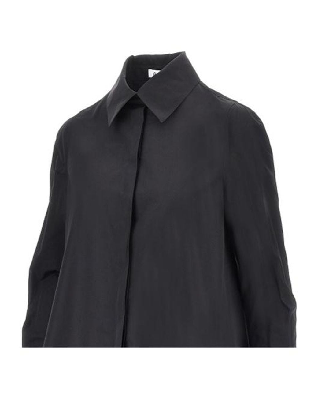 Alaïa Blue Alaïa A-Line Poplin Shirt Dress