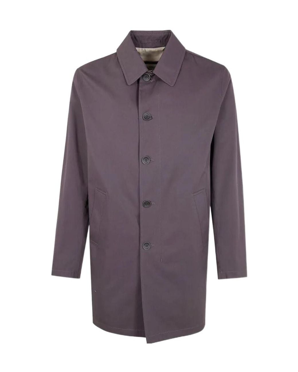 Herno Purple Buttoned Coat for men
