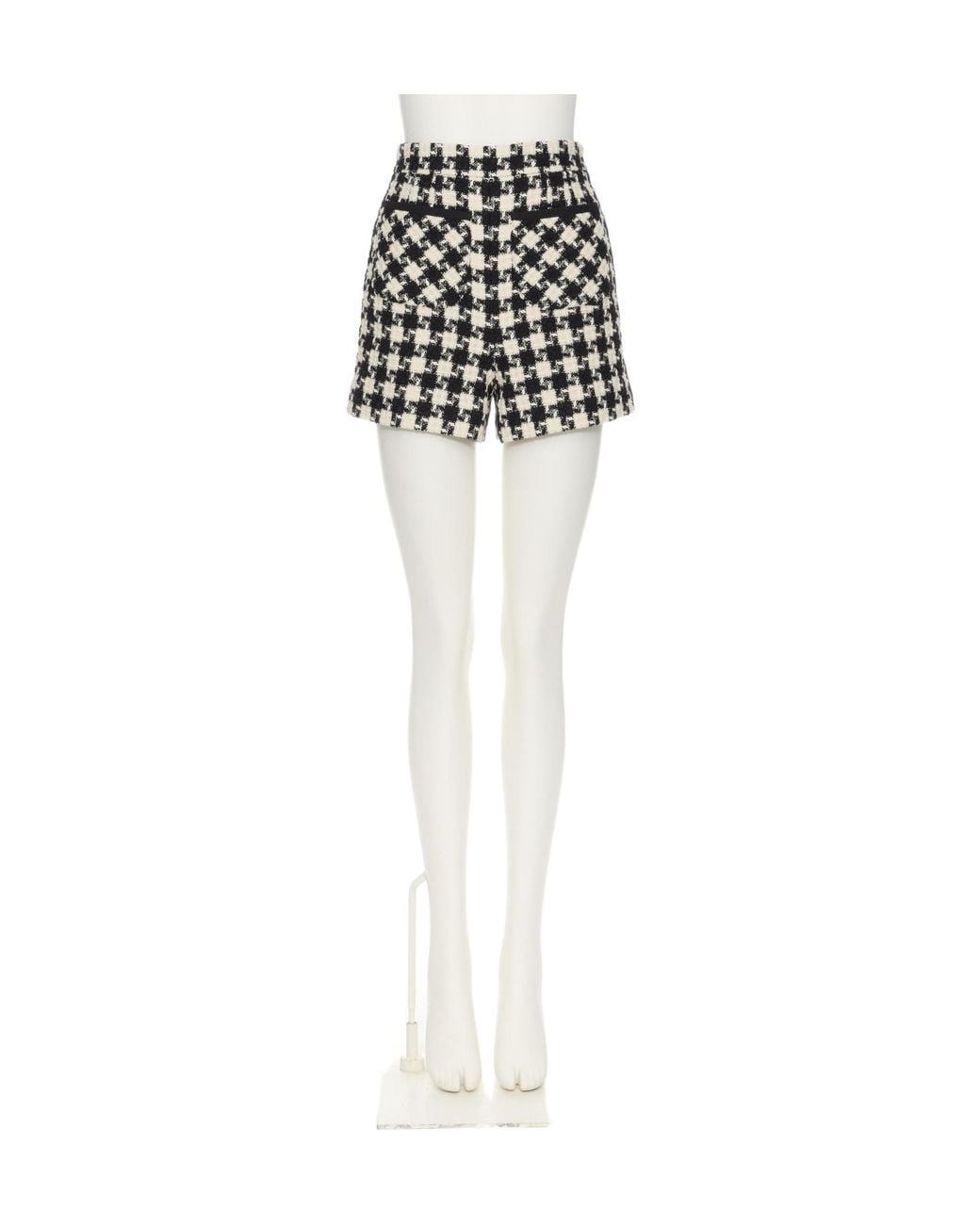 Valentino White Damier Light High Waist Shorts