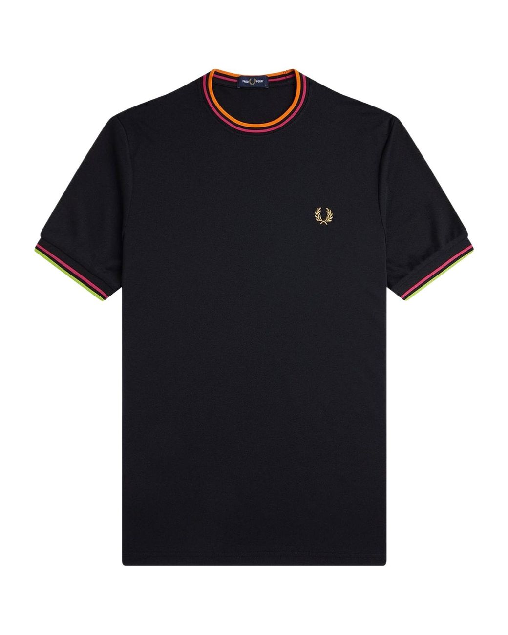 Fred Perry Black Twin Tipped Tennis T-Shirt for men