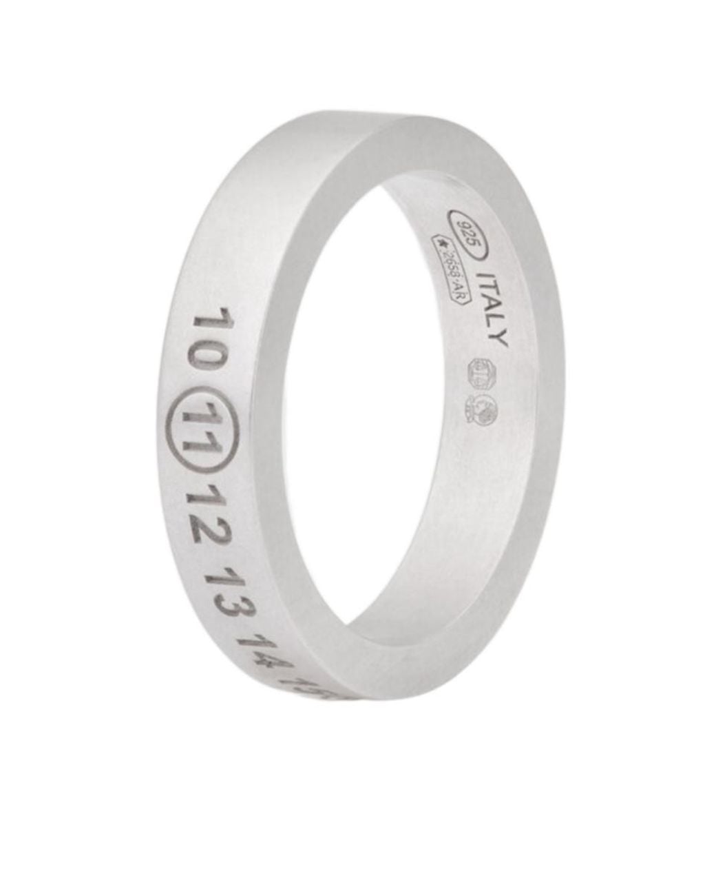 Maison Margiela White Engraved Detail Ring