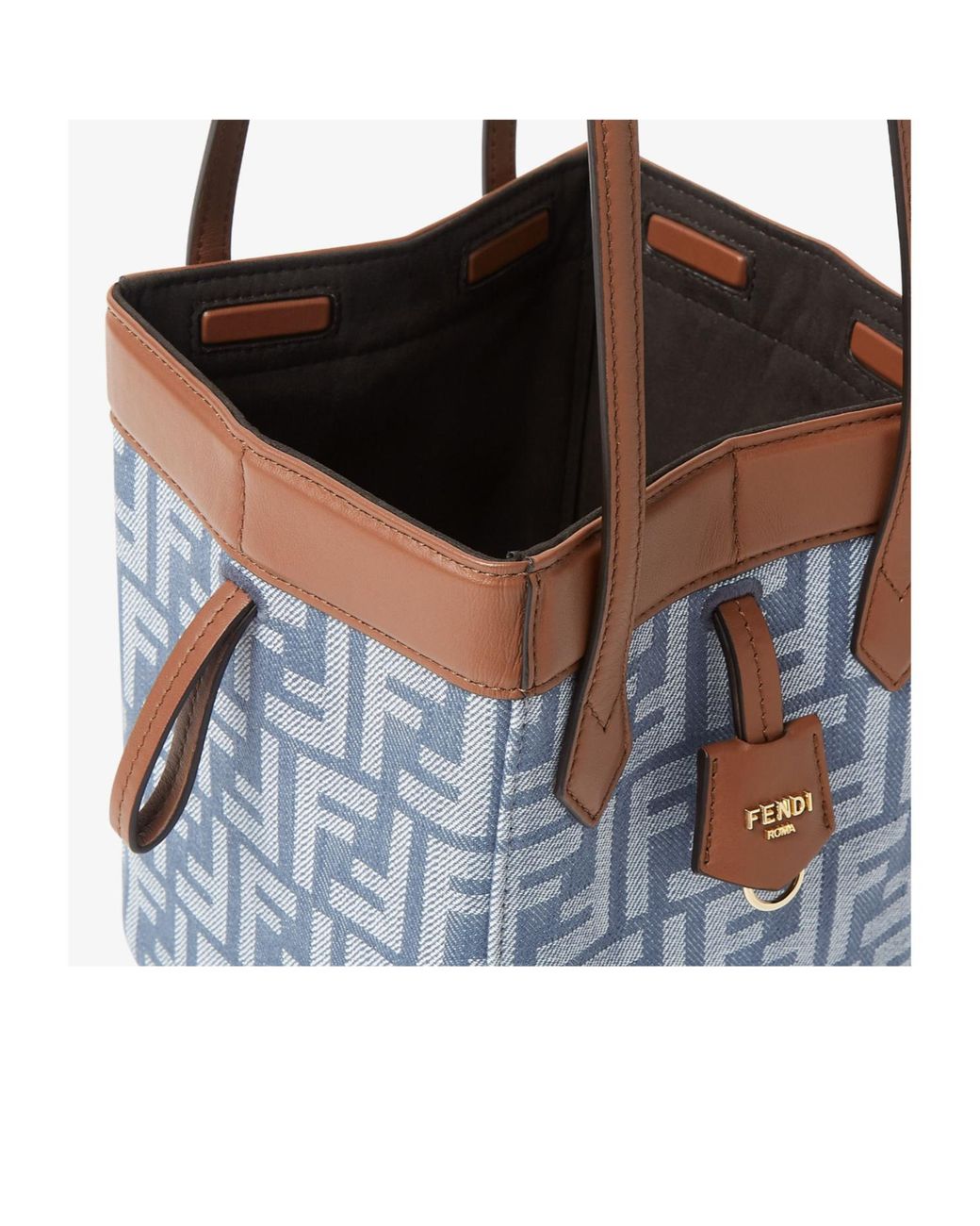 Fendi Blue Origami Mini Bucket Bag
