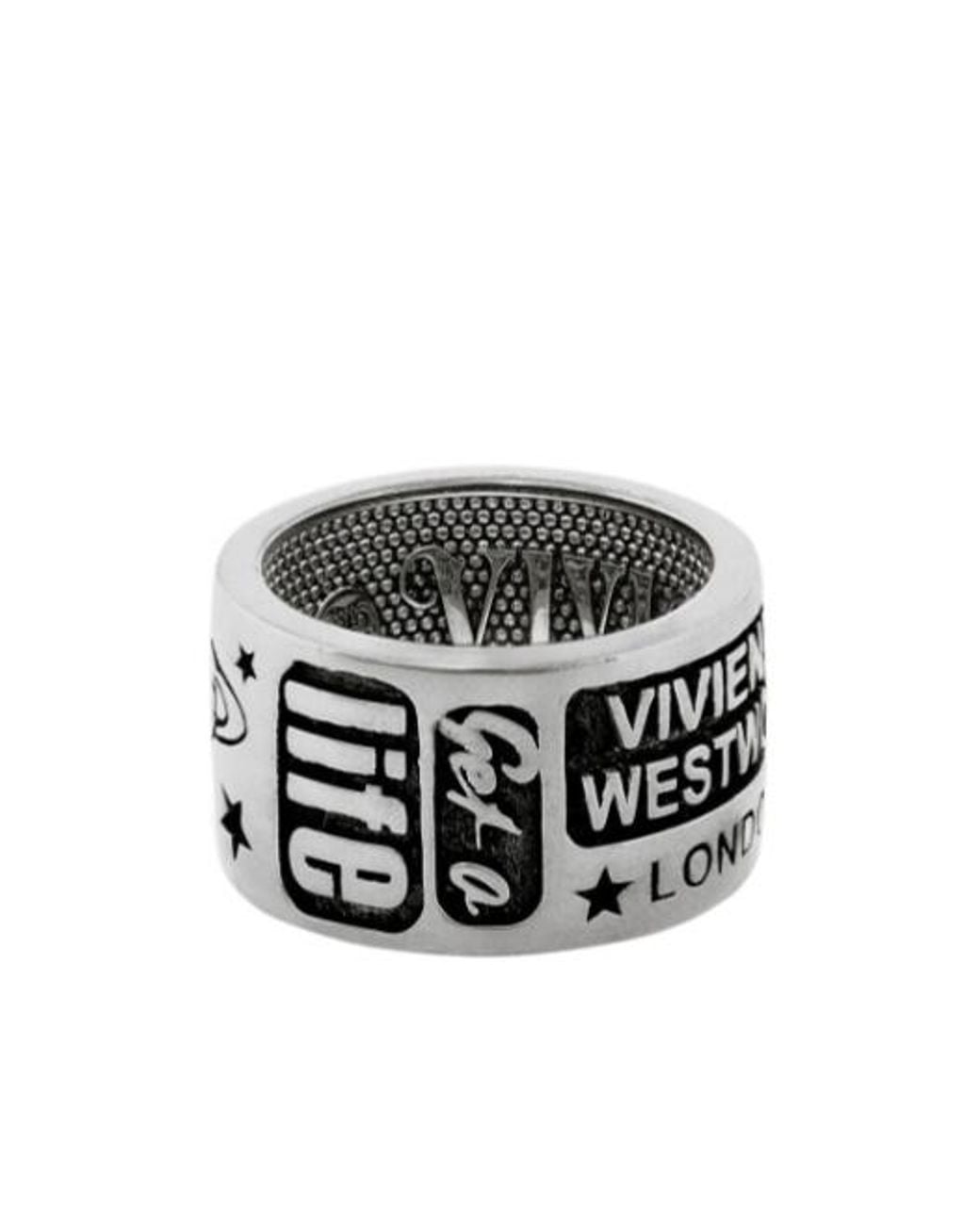 Vivienne Westwood White Lancelot Ring for men