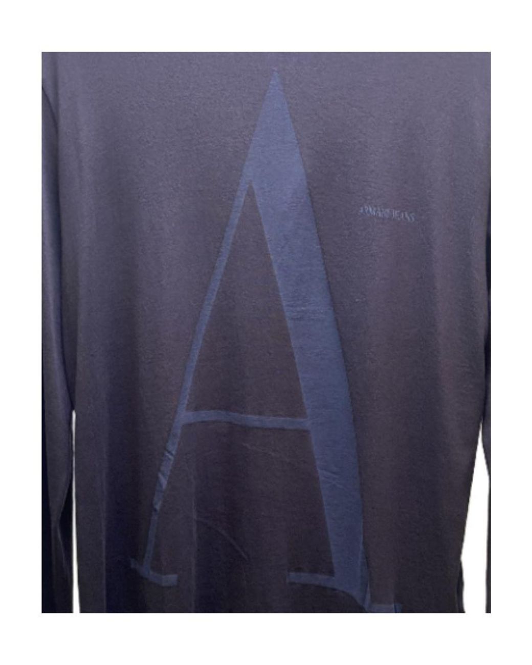 Armani Jeans Blue Logo T-Shirt With Round Neck for men