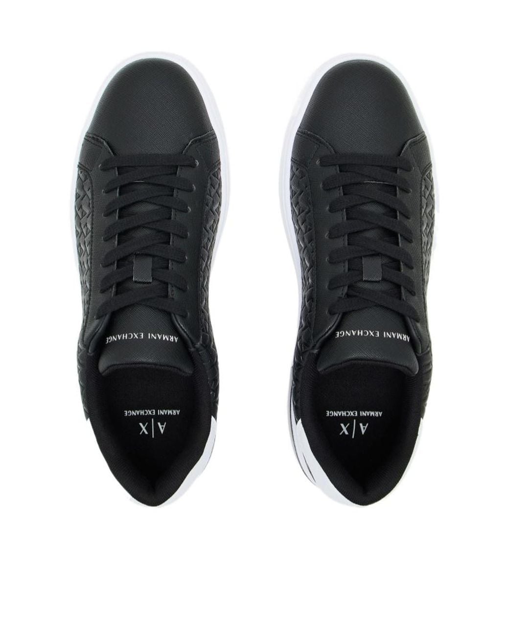 ARMANI EXCHANGE Blue Quilted Low-Top Sneakers for men