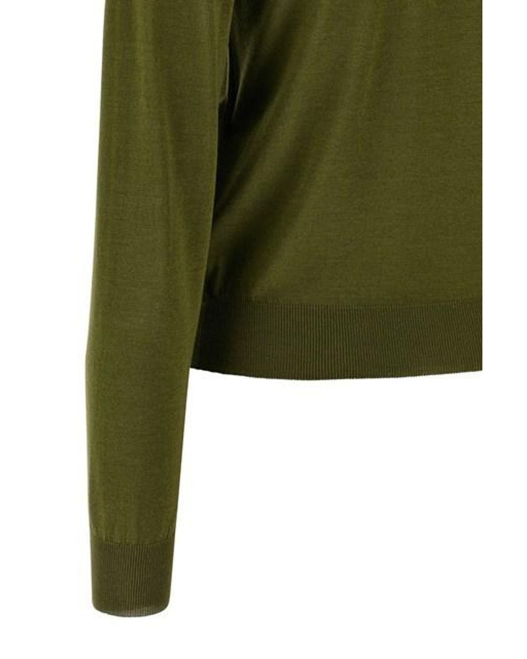Saint Laurent Green Turtleneck Long-Sleeved Jumper