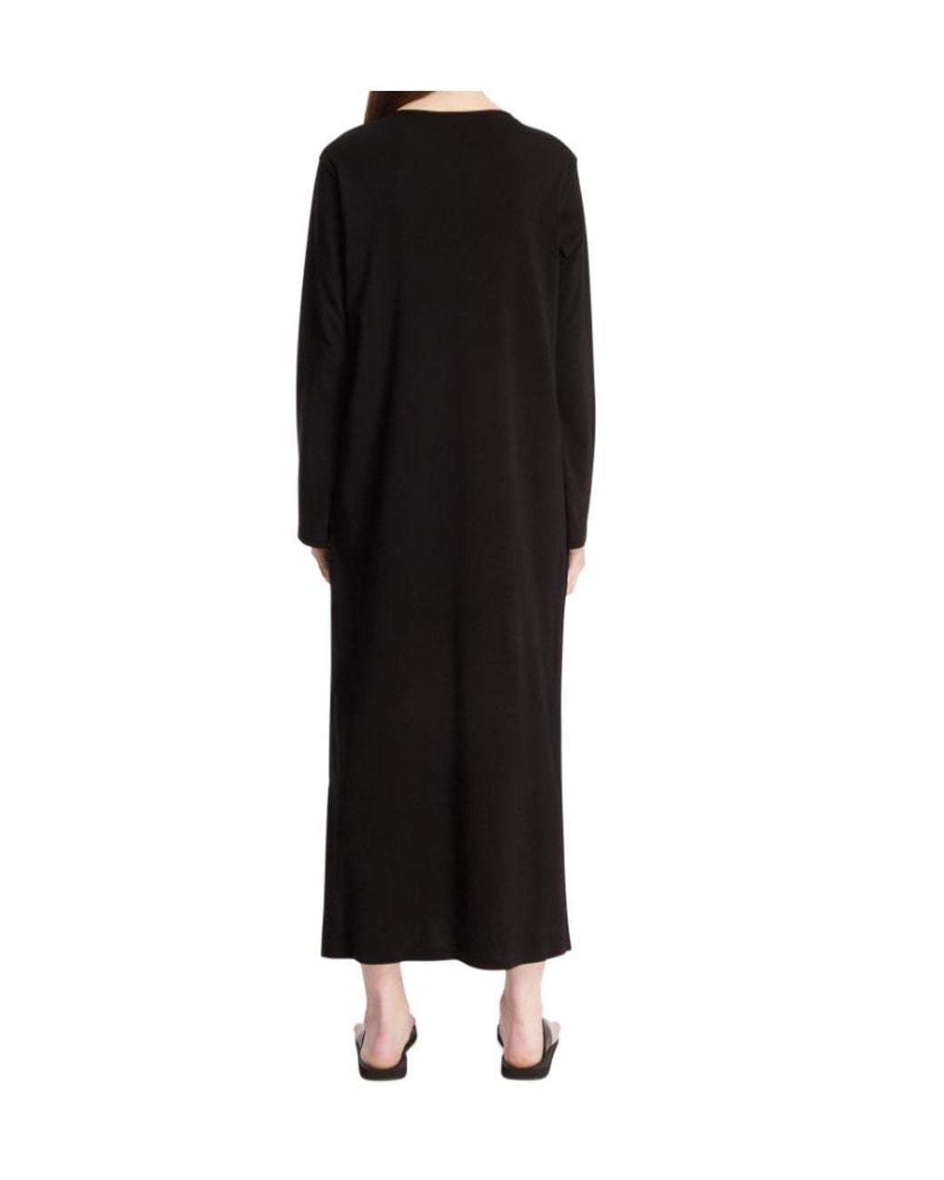 The Row Black Long Sleeve Dress