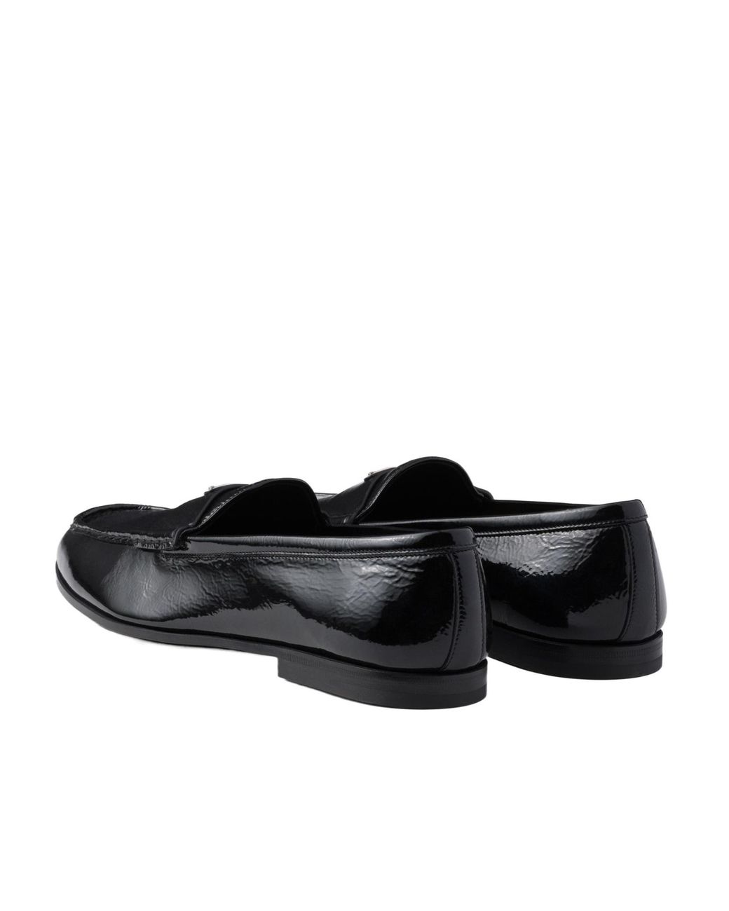 Prada Black Naplak Slip-On Loafers for men