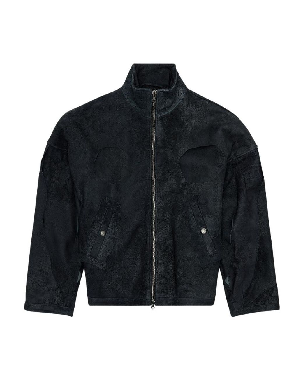 DIESEL Blue L-Hesse Distressed-Effect Jacket for men
