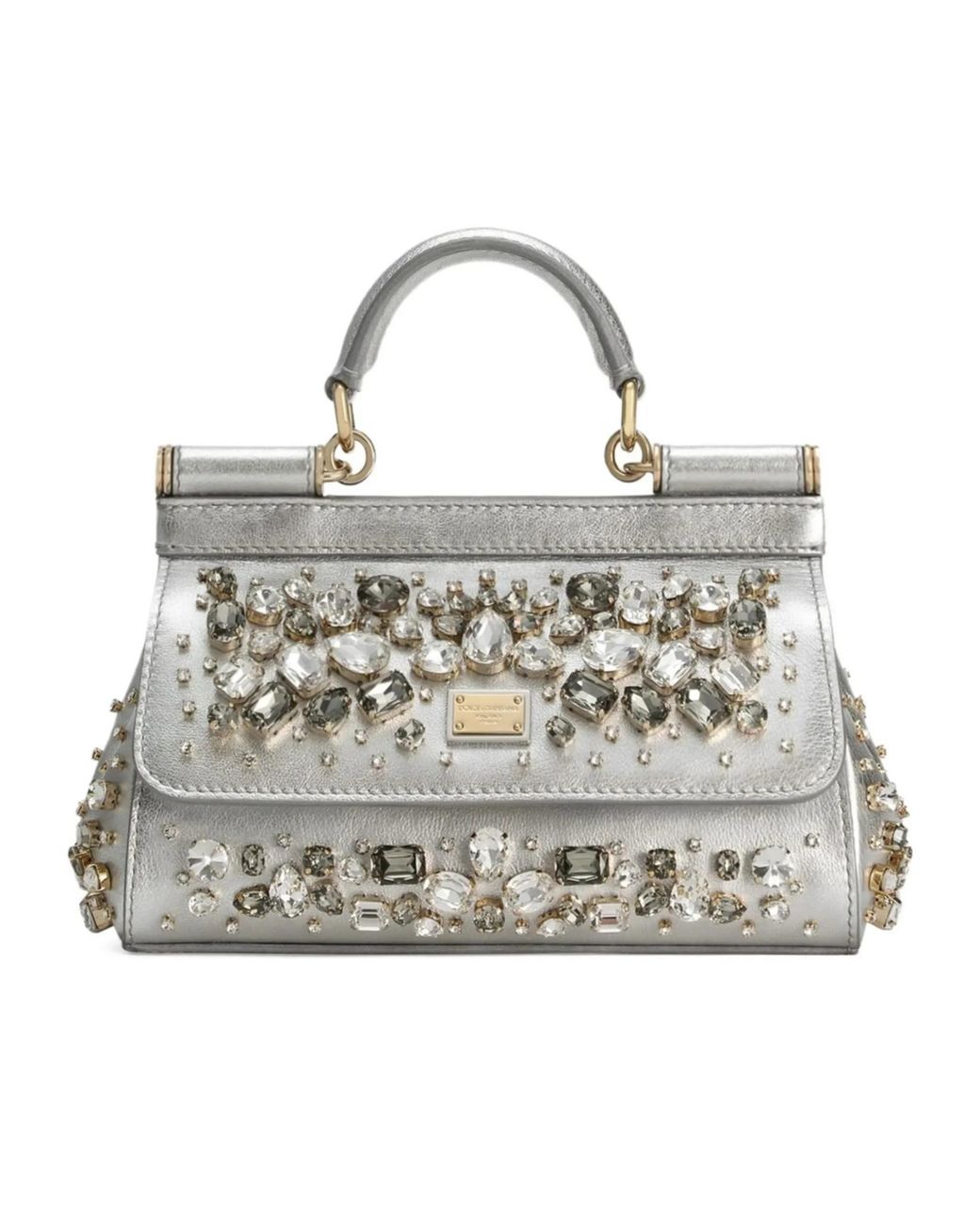 Dolce & Gabbana Metallic Small Sicily Tote Bag
