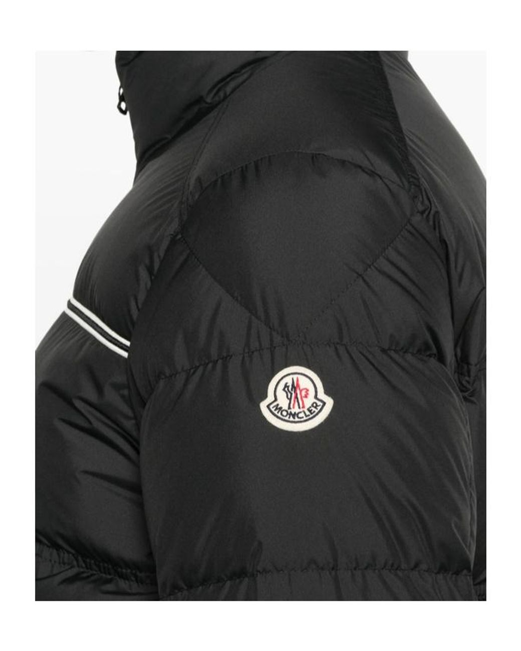 Moncler Black Logo Patch Zip-Up Jacket for men