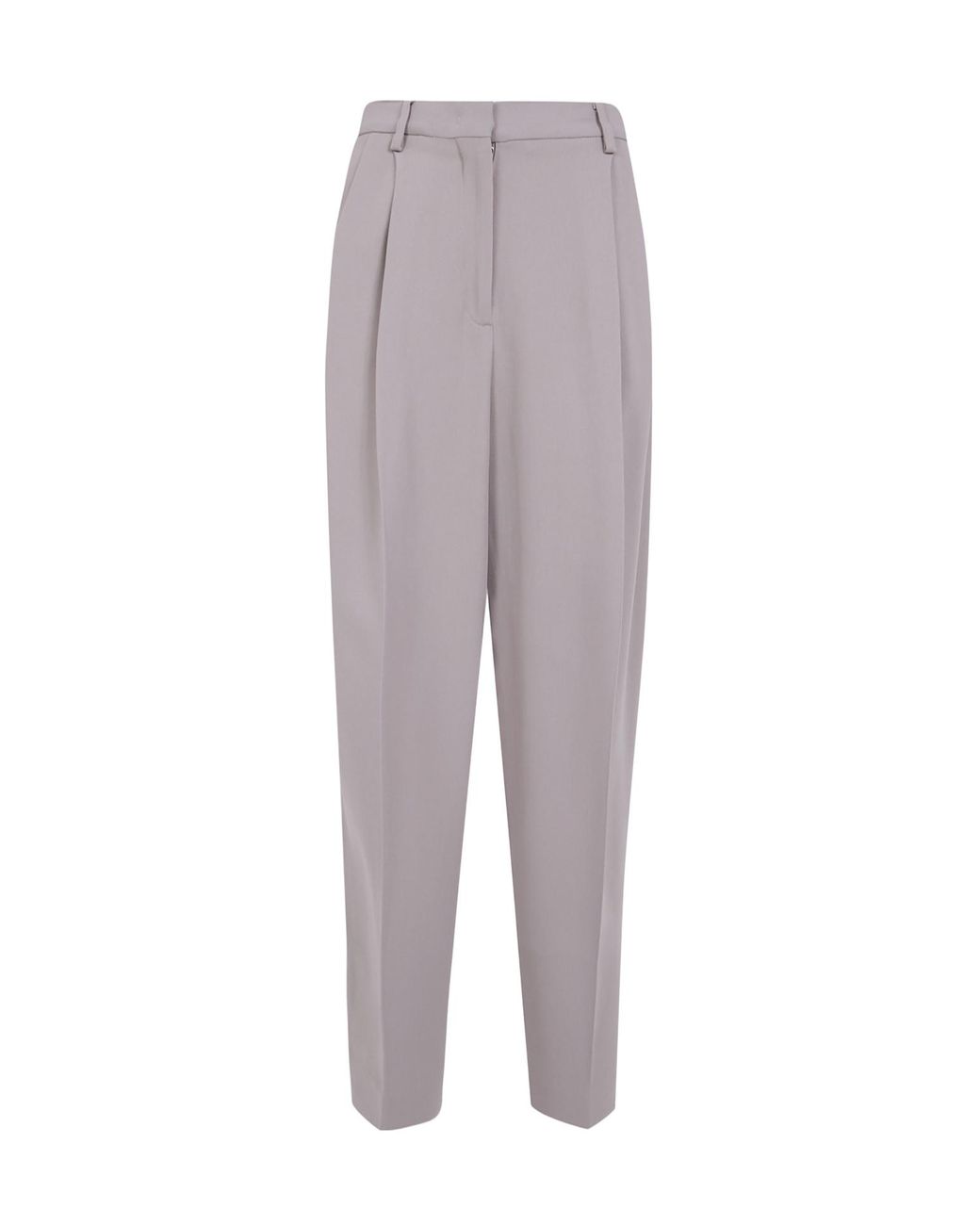 Fabiana Filippi Gray Pleated Casual Trousers