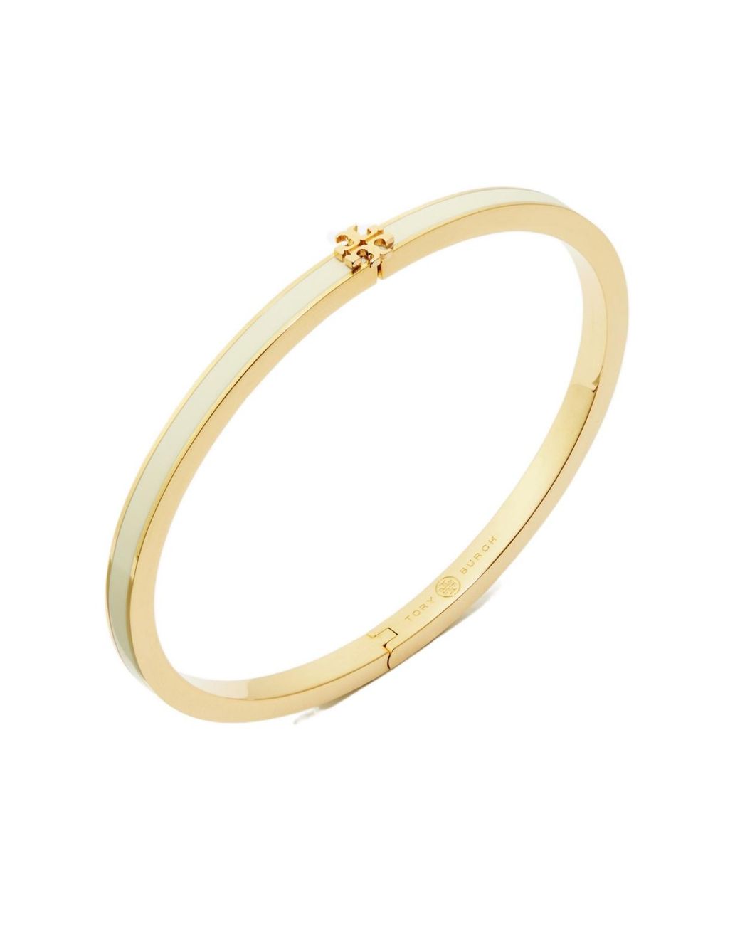 Tory Burch Natural Thin Kira Logo Plaque Bracelet